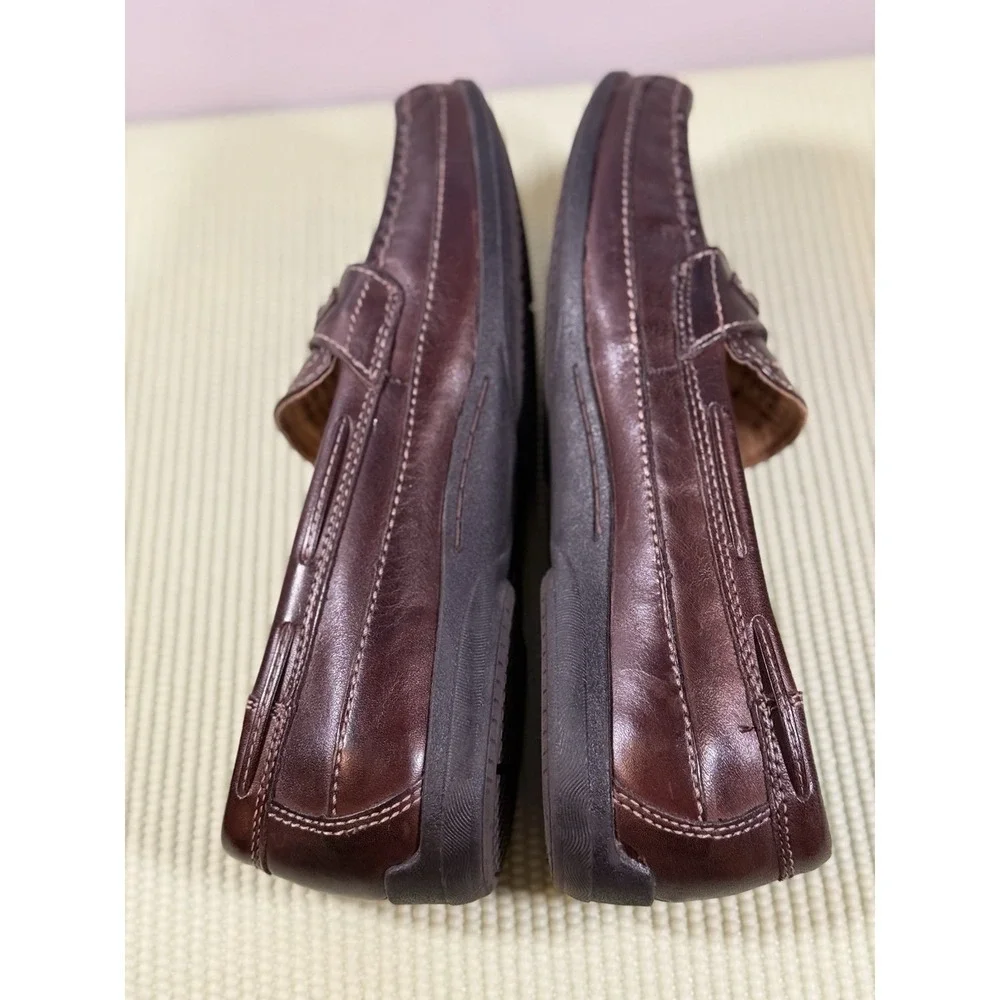 Dockers Men's Brown Leather Penny Loafers 8.5M Classic Comfy Preppy Work Dressy